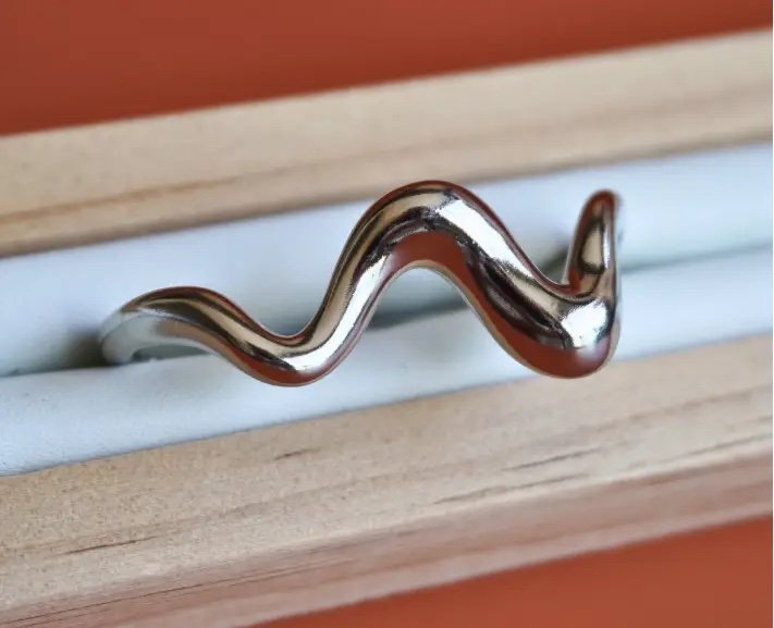 Anel Onda Orgânico (Linha Premium)